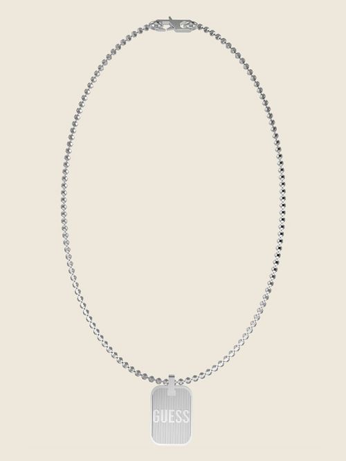 Guess Silver-Tone Ball Chain Necklace Zilver | GUESS-SN31824