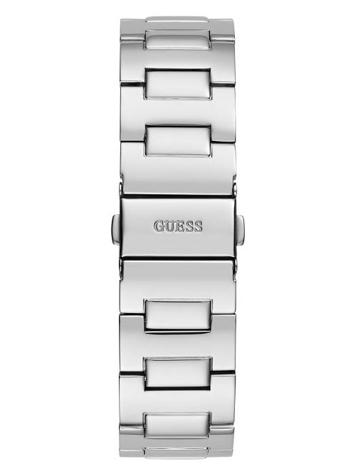 Guess Silver-Tone Barrel Analog Watch Zilver | GUESS-SN31665