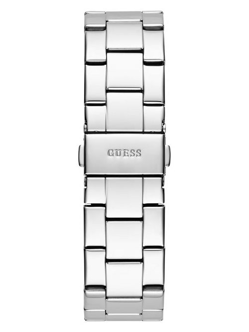 Guess Silver-Tone Colored Crystal Multifunction Watch Zilver | GUESS-SN29978