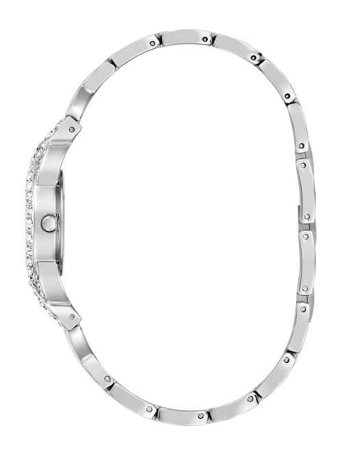 Guess Silver-Tone Crystal Analog Watch Zilver | GUESS-SN30019