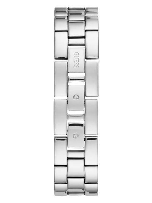 Guess Silver-Tone Crystal Bangle Analog Watch Zilver | GUESS-SN30015