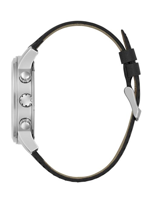 Guess Silver-Tone Leather Multifunction Watch Multi | GUESS-SN31642