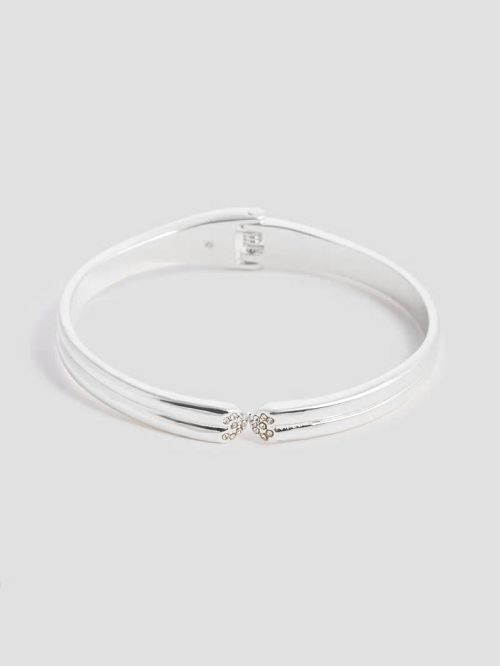 Guess Silver-Tone Rhinestone Bangle Zilver | GUESS-SN30338