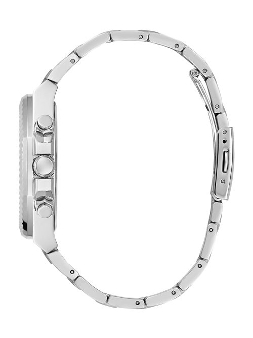 Guess Silver-Tone and Black Multifunction Watch Zilver | GUESS-SN31674
