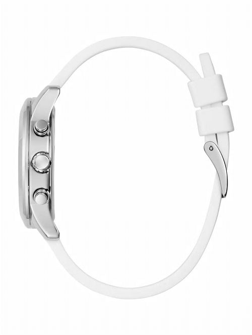 Guess Silver-Tone and White Colored Crystal Multifunction Watch Wit | GUESS-SN29992