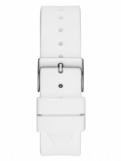 Guess Silver-Tone and White Colored Crystal Multifunction Watch Wit | GUESS-SN29992