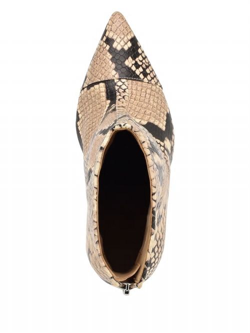 Guess Simone Zip-Up Heel Booties Beige | GUESS-SN29917