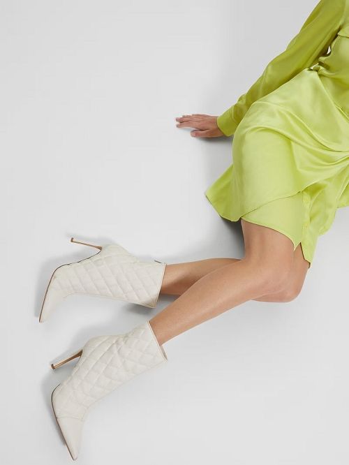 Guess Simoney Zip-Up Booties Wit | GUESS-SN29903