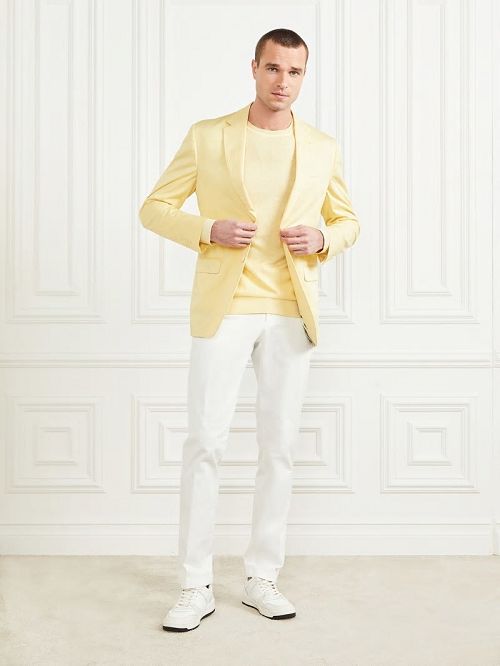 Guess Single Breasted Blazer Geel | GUESS-SN30729