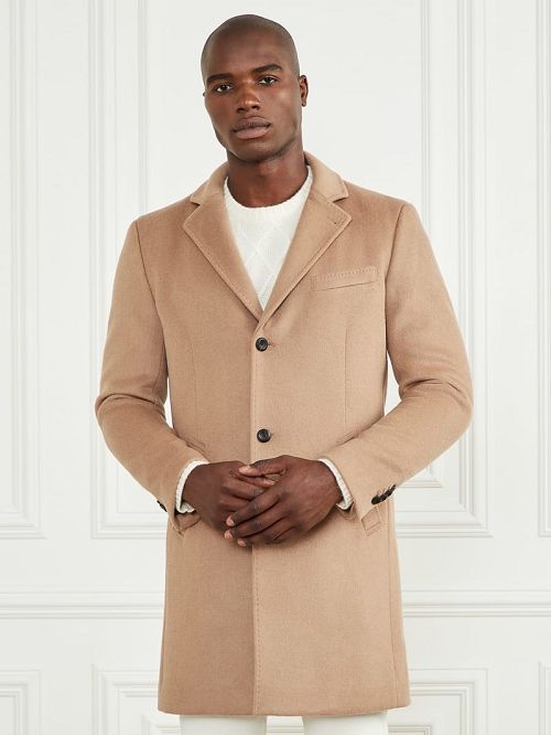 Guess Single Breasted Wool-Blend Coat Beige | GUESS-SN30743