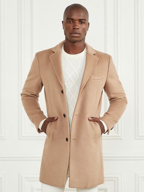 Guess Single Breasted Wool-Blend Coat Beige | GUESS-SN30743