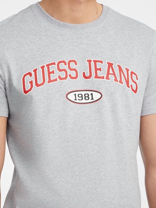 Guess Slim 1981 Tee Grijs | GUESS-SN30504