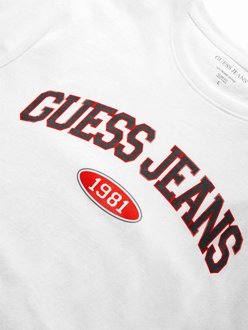 Guess Slim 1981 Tee Wit | GUESS-SN30511