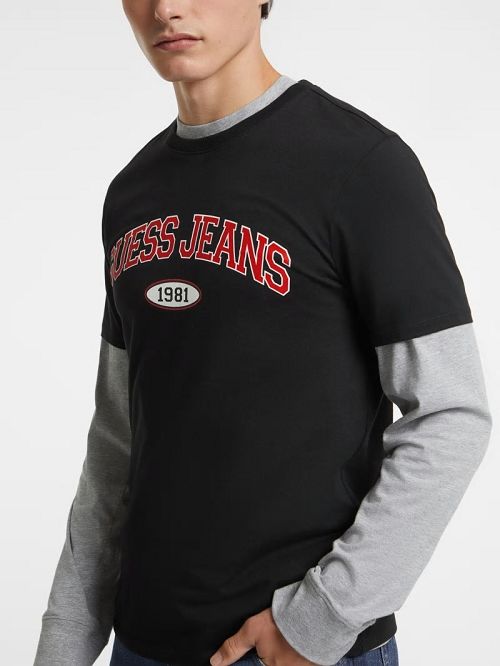 Guess Slim 1981 Tee Zwart | GUESS-SN30563