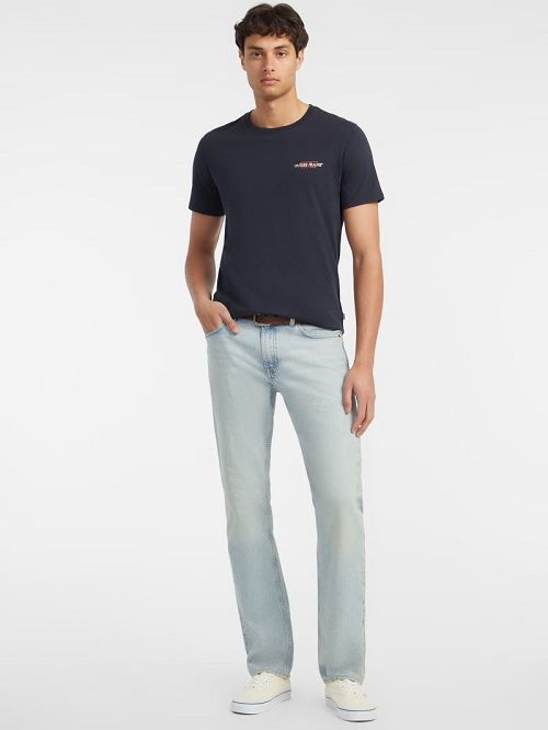 Guess Slim American Tradition Tee Blauw | GUESS-SN30500