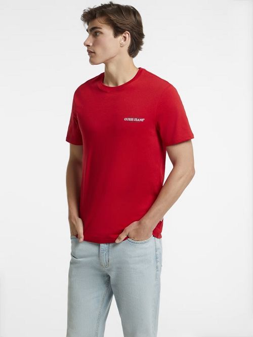 Guess Slim American Tradition Tee Rood | GUESS-SN30652