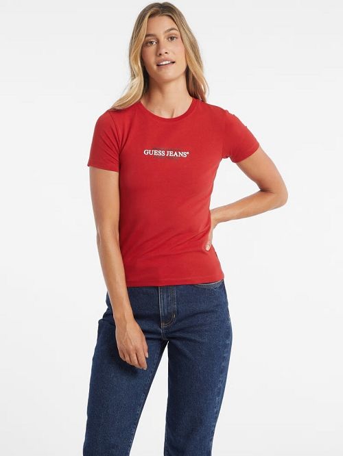 Guess Slim American Tradition Tee Rood | GUESS-SN27323