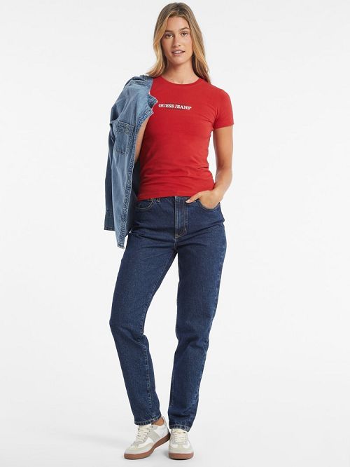 Guess Slim American Tradition Tee Rood | GUESS-SN27323