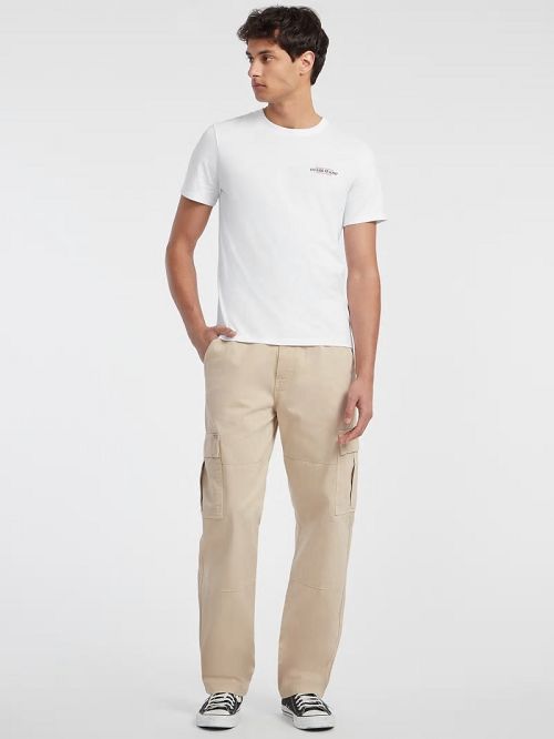 Guess Slim American Tradition Tee Wit | GUESS-SN30596