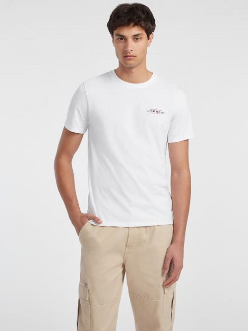 Guess Slim American Tradition Tee Wit | GUESS-SN30596