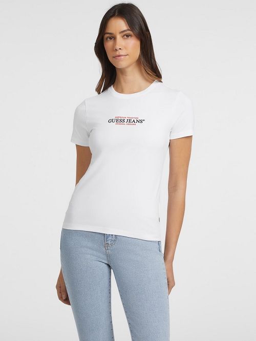 Guess Slim American Tradition Tee Wit | GUESS-SN27092