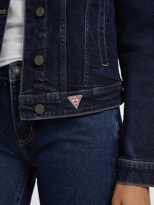 Guess Slim Denim Trucker Jacket Blauw | GUESS-SN26703