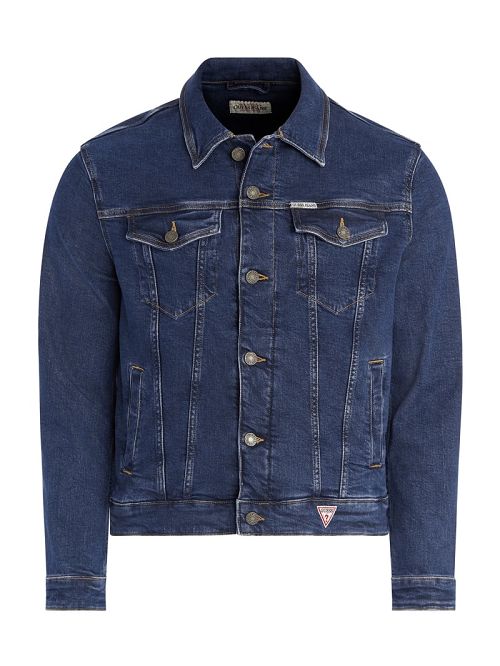 Guess Slim Denim Trucker Jacket Blauw | GUESS-SN30831