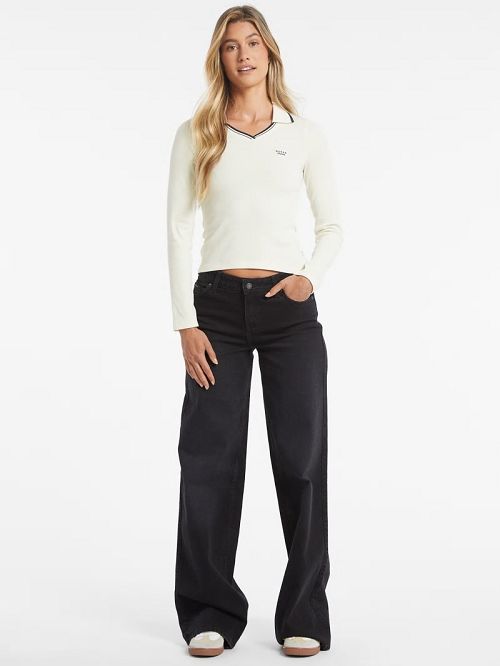 Guess Slim Embroidered Logo Polo Wit | GUESS-SN27307