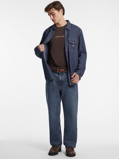 Guess Slim Embroidered Logo Tee Bruin | GUESS-SN30657