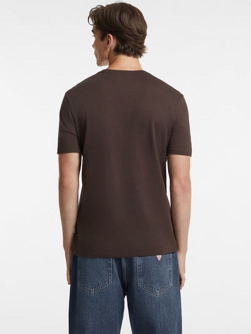 Guess Slim Embroidered Logo Tee Bruin | GUESS-SN30657