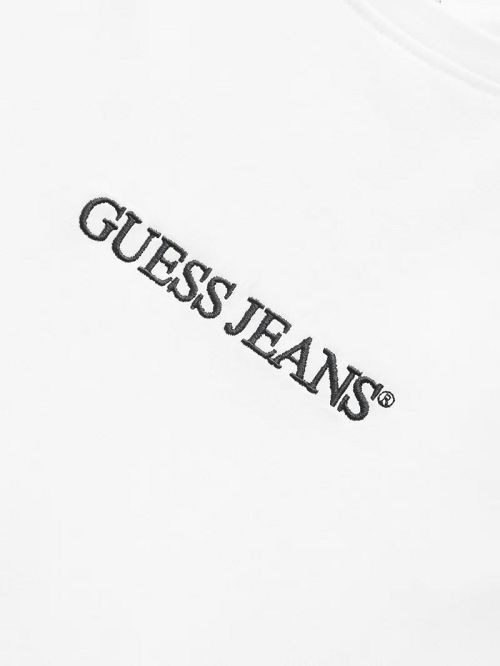 Guess Slim Embroidered Logo Tee Wit | GUESS-SN30599