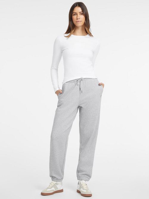 Guess Slim Embroidered Long-Sleeve Tee Wit | GUESS-SN27575