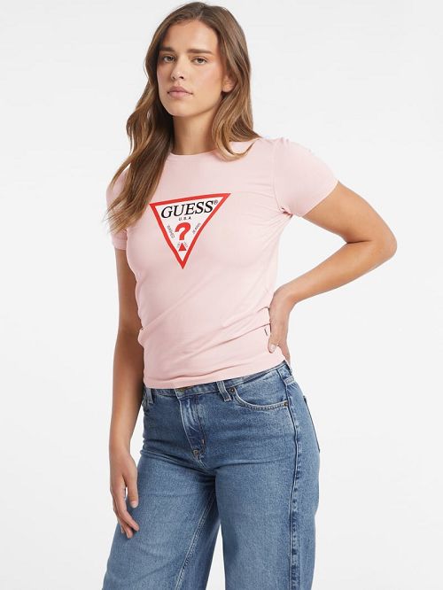 Guess Slim Iconic Tee Roze | GUESS-SN27395