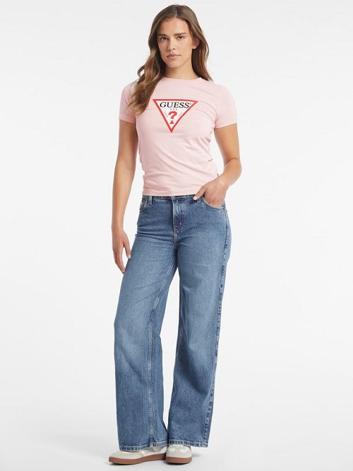 Guess Slim Iconic Tee Roze | GUESS-SN27395