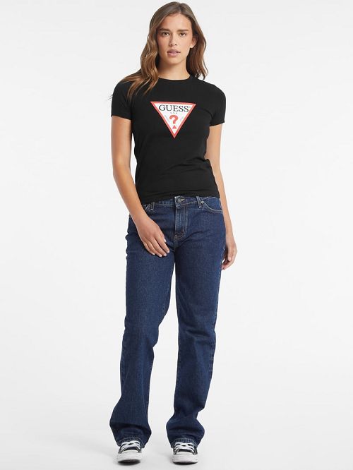 Guess Slim Iconic Tee Zwart | GUESS-SN27423