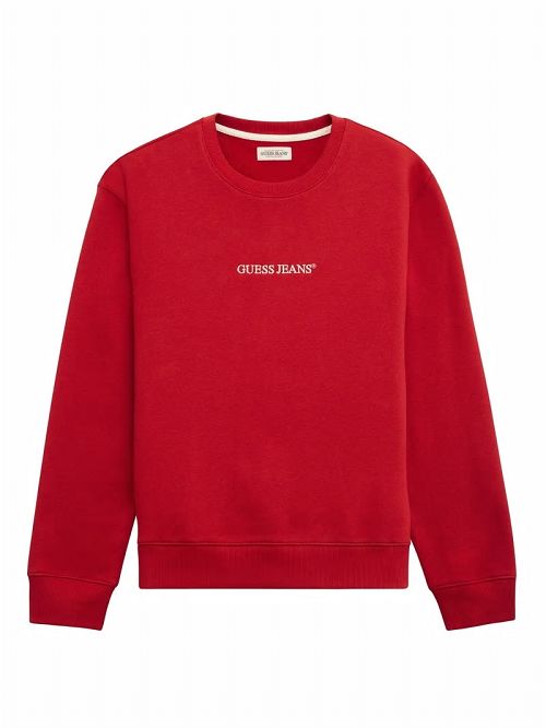 Guess Slim Logo Crewneck Sweatshirt Rood | GUESS-SN30979