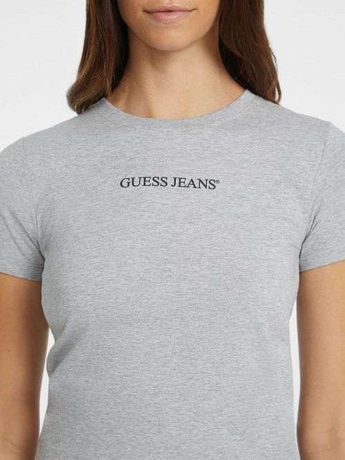 Guess Slim Logo Tee Grijs | GUESS-SN27124