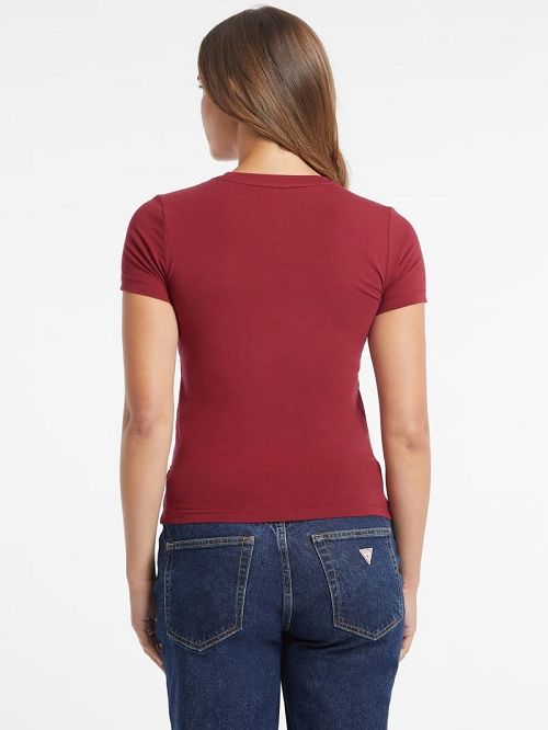 Guess Slim Logo Tee Rood | GUESS-SN27288