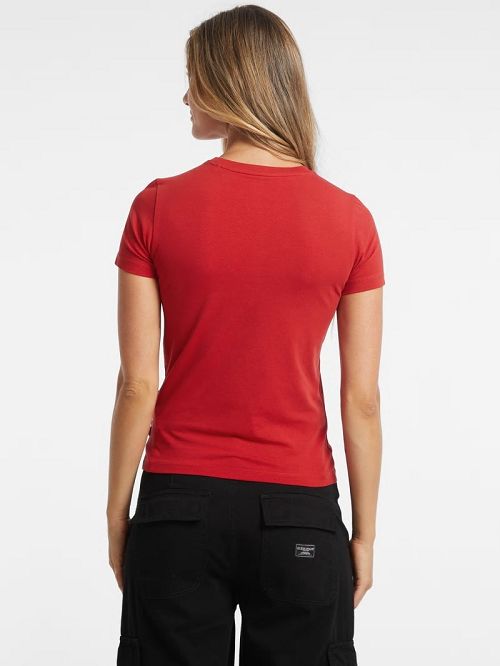 Guess Slim Logo Tee Rood | GUESS-SN27325