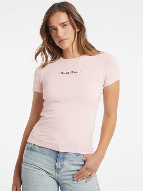 Guess Slim Logo Tee Roze | GUESS-SN27243