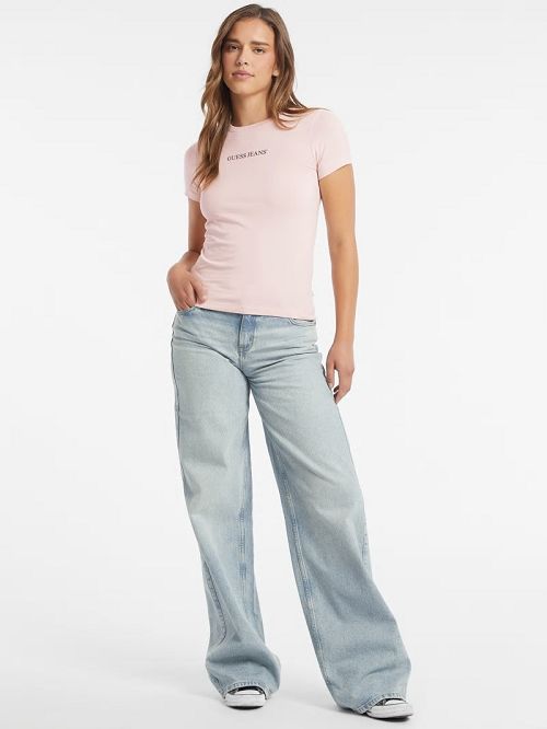 Guess Slim Logo Tee Roze | GUESS-SN27243