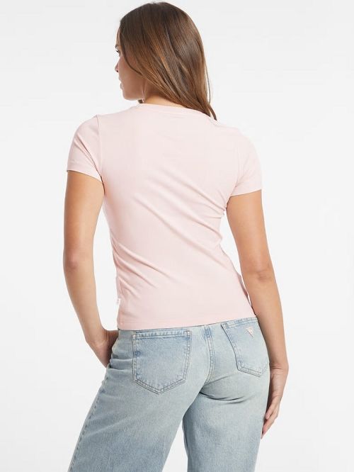 Guess Slim Logo Tee Roze | GUESS-SN27243