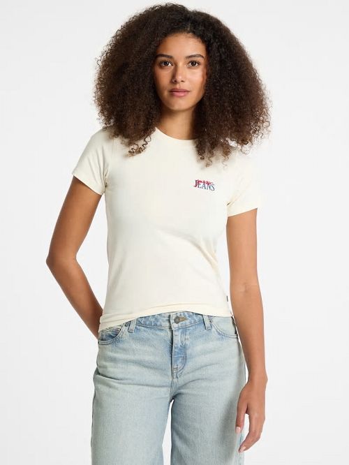 Guess Slim Logo Tee Wit | GUESS-SN27292