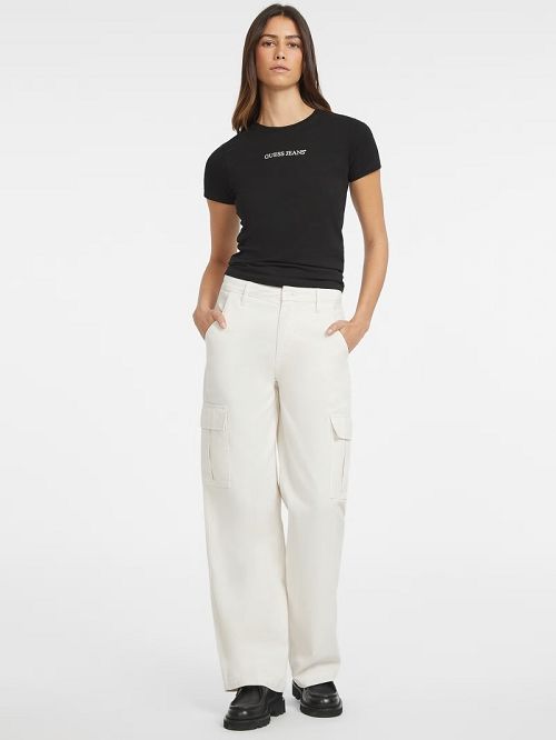 Guess Slim Logo Tee Zwart | GUESS-SN27207