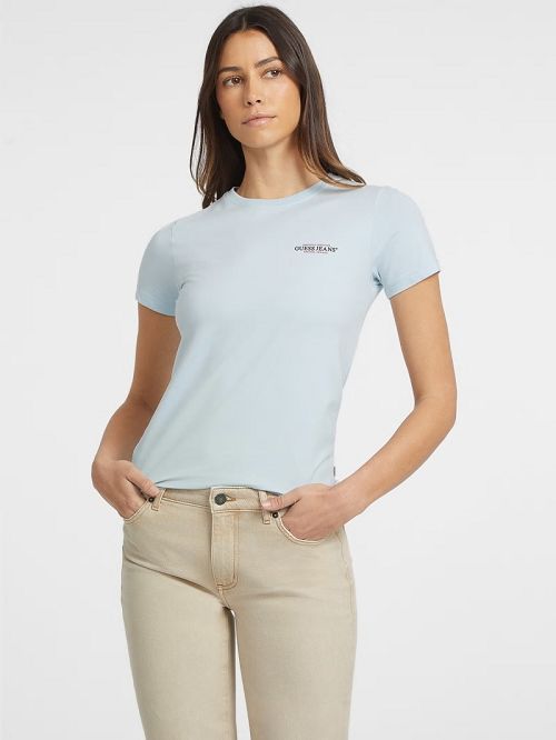 Guess Slim Mini American Tradition Tee Blauw | GUESS-SN27167