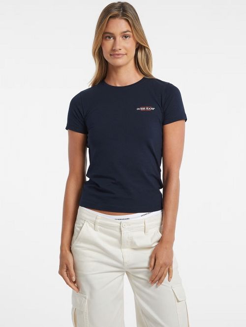 Guess Slim Mini American Tradition Tee Blauw | GUESS-SN27264