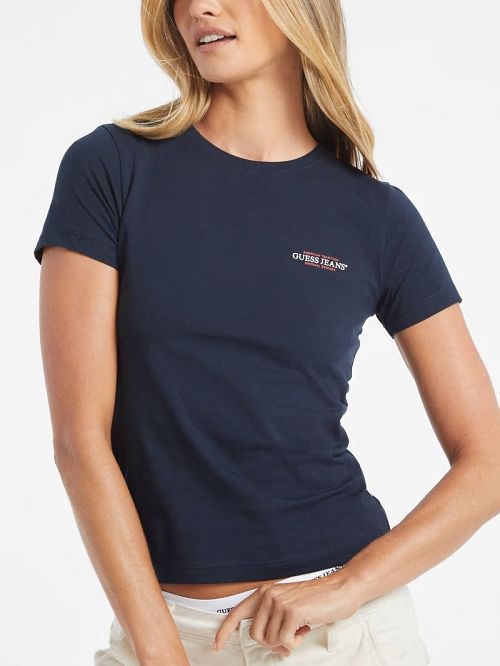 Guess Slim Mini American Tradition Tee Blauw | GUESS-SN27264
