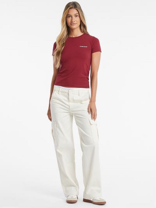 Guess Slim Mini American Tradition Tee Rood | GUESS-SN27265