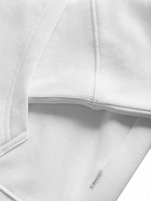Guess Slim Mini Triangle Hoodie Wit | GUESS-SN30985