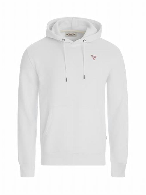 Guess Slim Mini Triangle Hoodie Wit | GUESS-SN31520